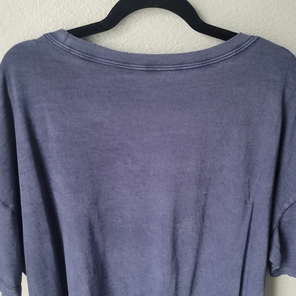 NWT Aerie After Dusk Oversized Distressed Graphic Tee, Size XLarge, Color Blue - Picture 6 of 9